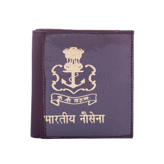 WALLET CUM ID COVER - NAVY (BROWN)