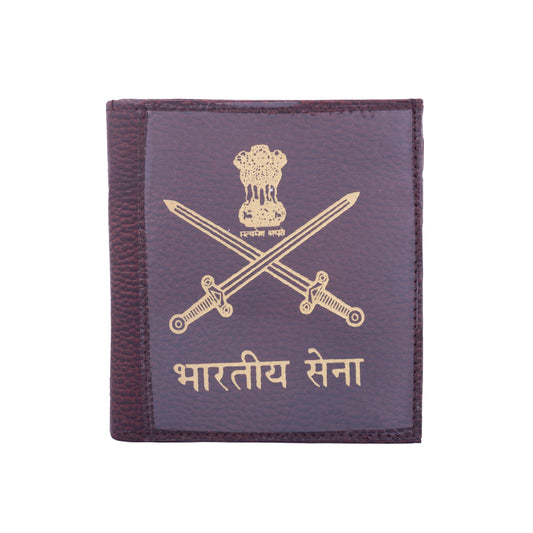 WALLET CUM ID COVER - ARMY (BROWN)