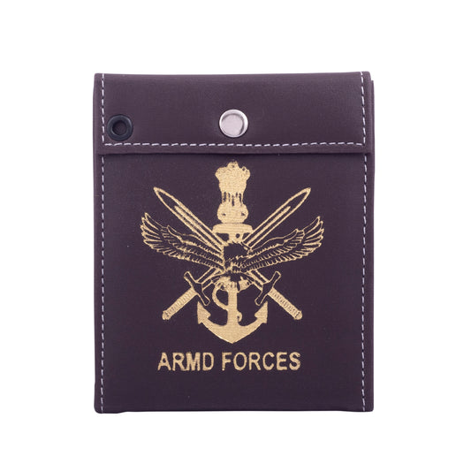 DEPENDENT CARD HOLDER - ARMD FORCES (BROWN)